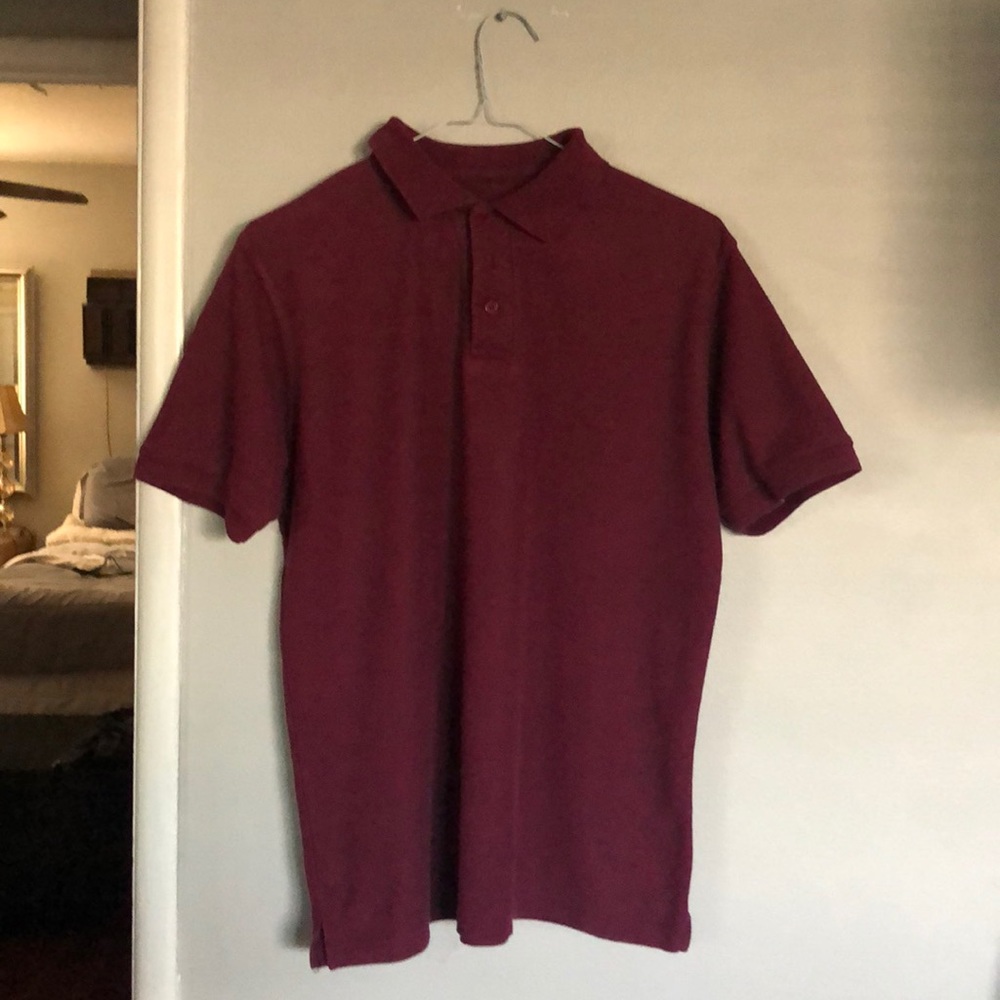 Burgundy collar shirt